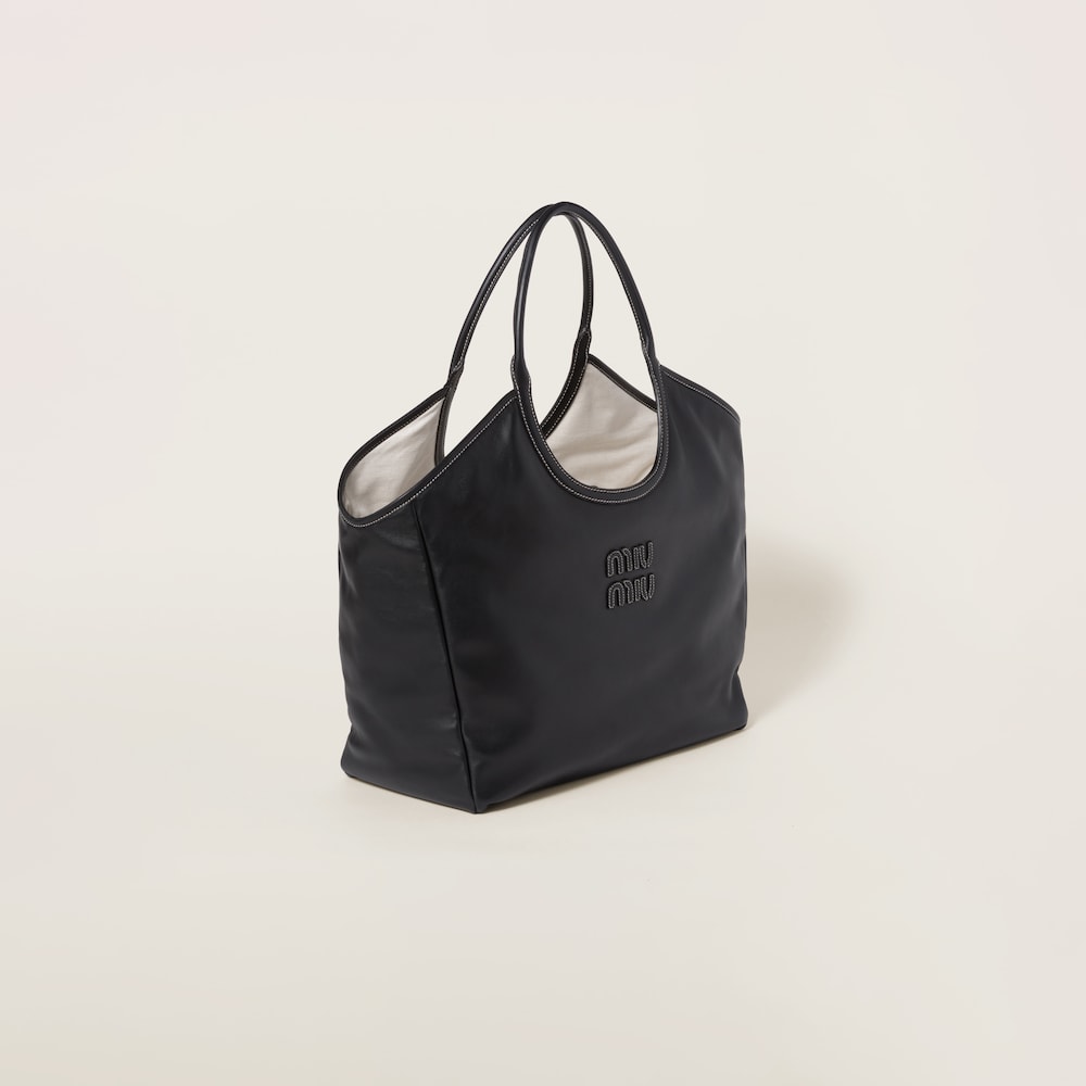 Leather tote bag
