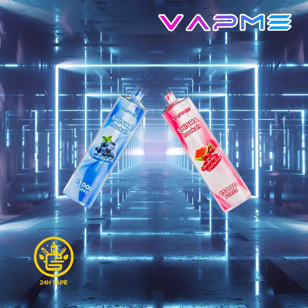 （3 pieces）Vapme Shisha Hookah 15000 Puffs  Original Edition Rechargeable Disposable Vape