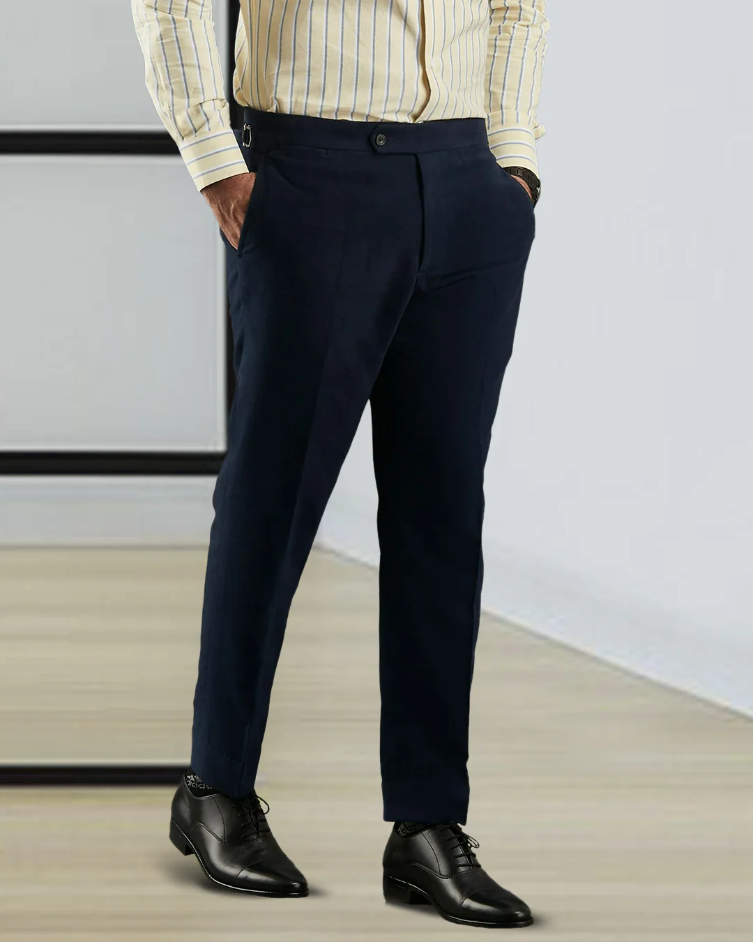 Dark Blue Moleskin Dress Pant