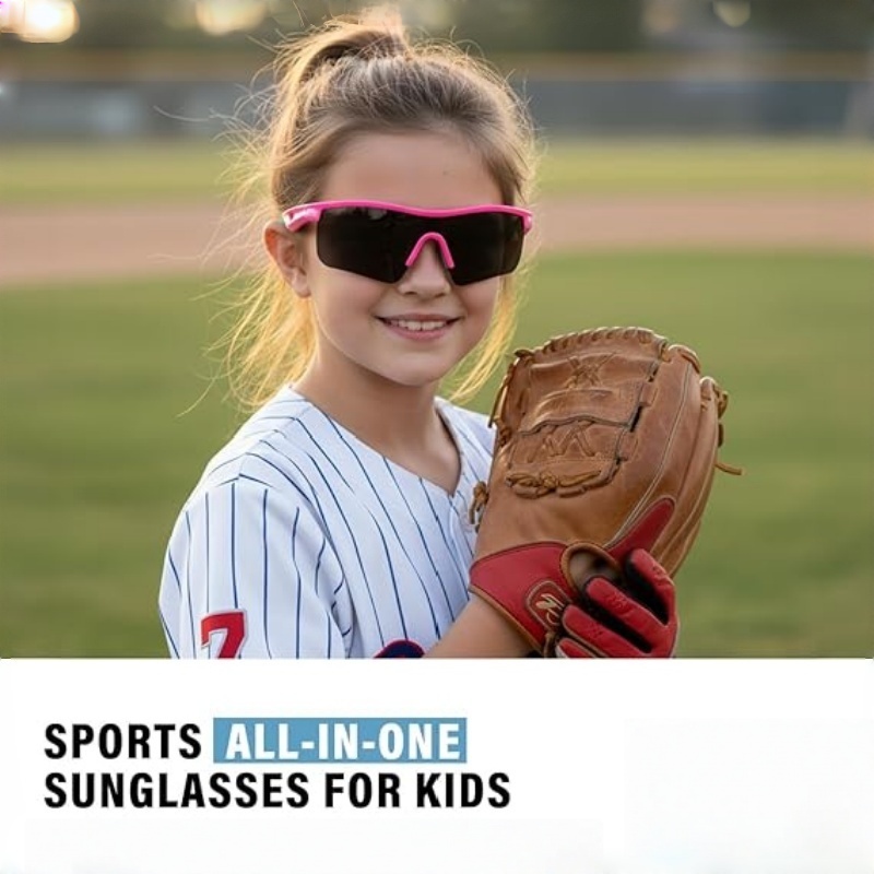 SKYBAMBI Kids Teens Baseball Polarized Sunglasses