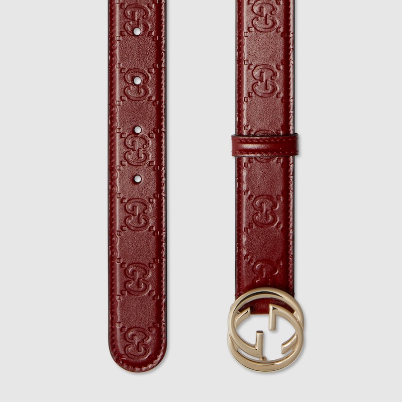 Belt with Interlocking G buckle