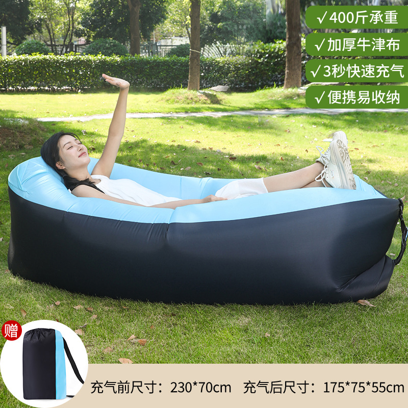 Outdoor Lazy Inflatable Sofa Air Mattress Nap Internet Popular Air Cushion Bed Folding Single Person Portable Camping Chair