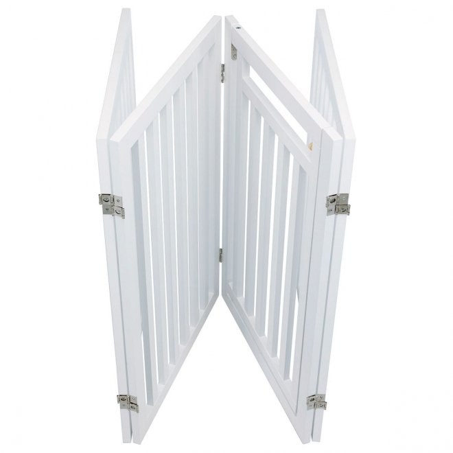 Trixie hundegrind med fire deler hvit, 60-160 x 81 cm