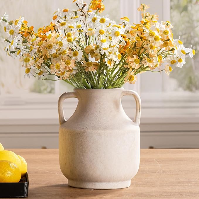 VASEA Ceramic Flower Vase with Handles