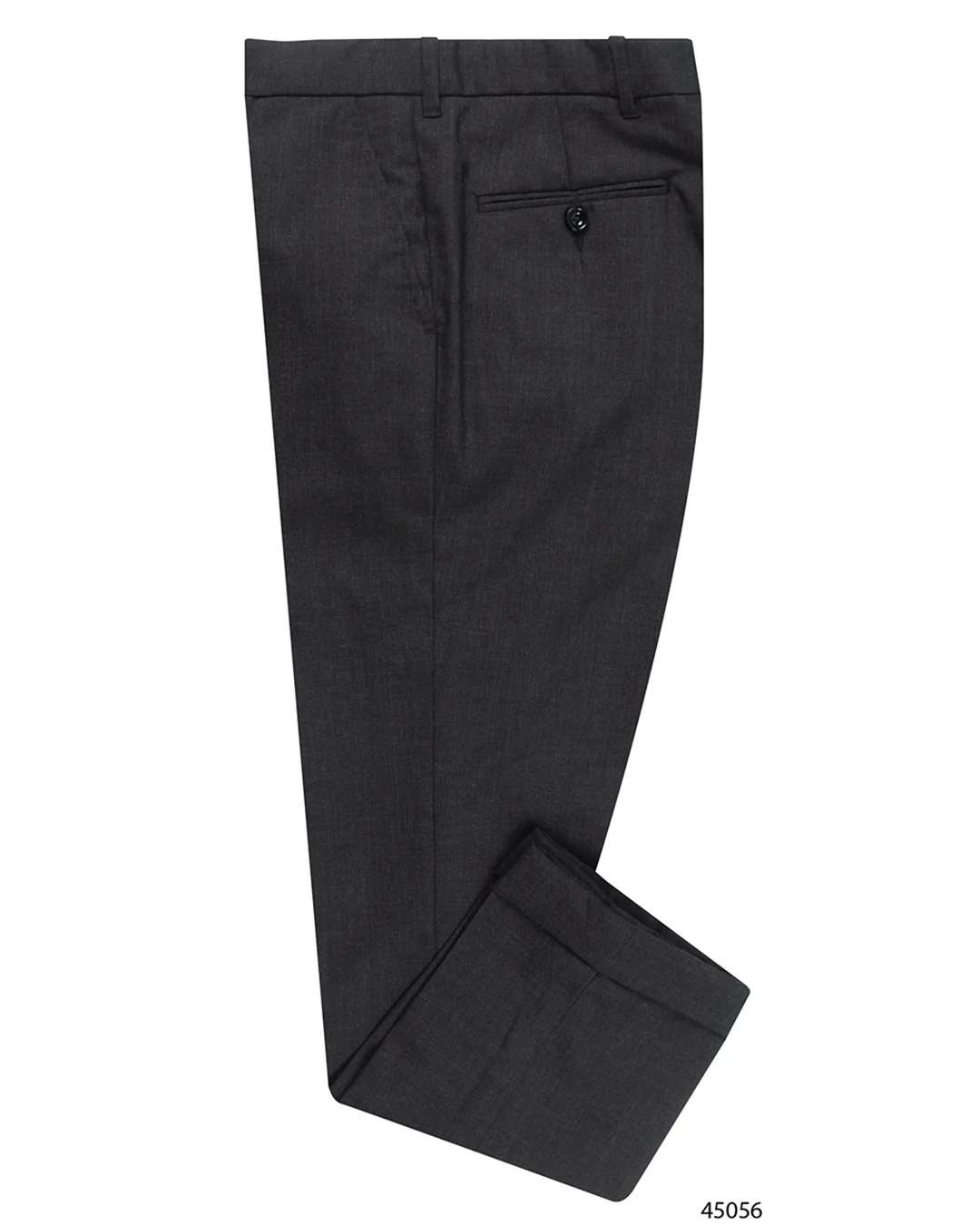 120s 2 Ply Charcoal Grey Wool Flannel Dress Pant