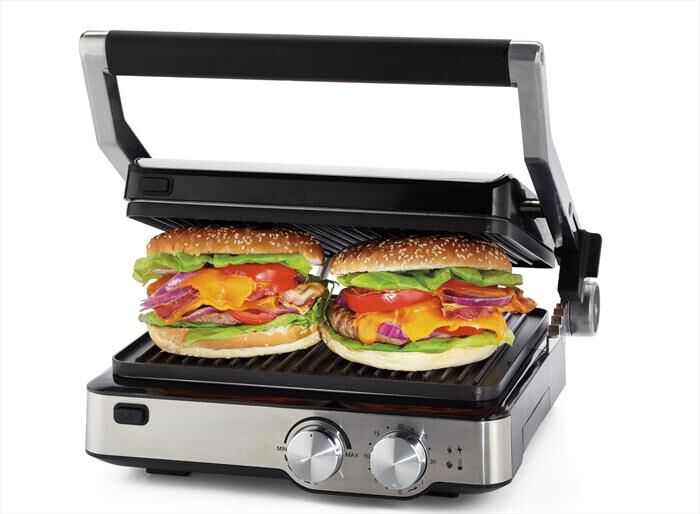 ARIETE - Griglia elettrica GRILL & TASTE 1918-nero, acciaio inossidabile