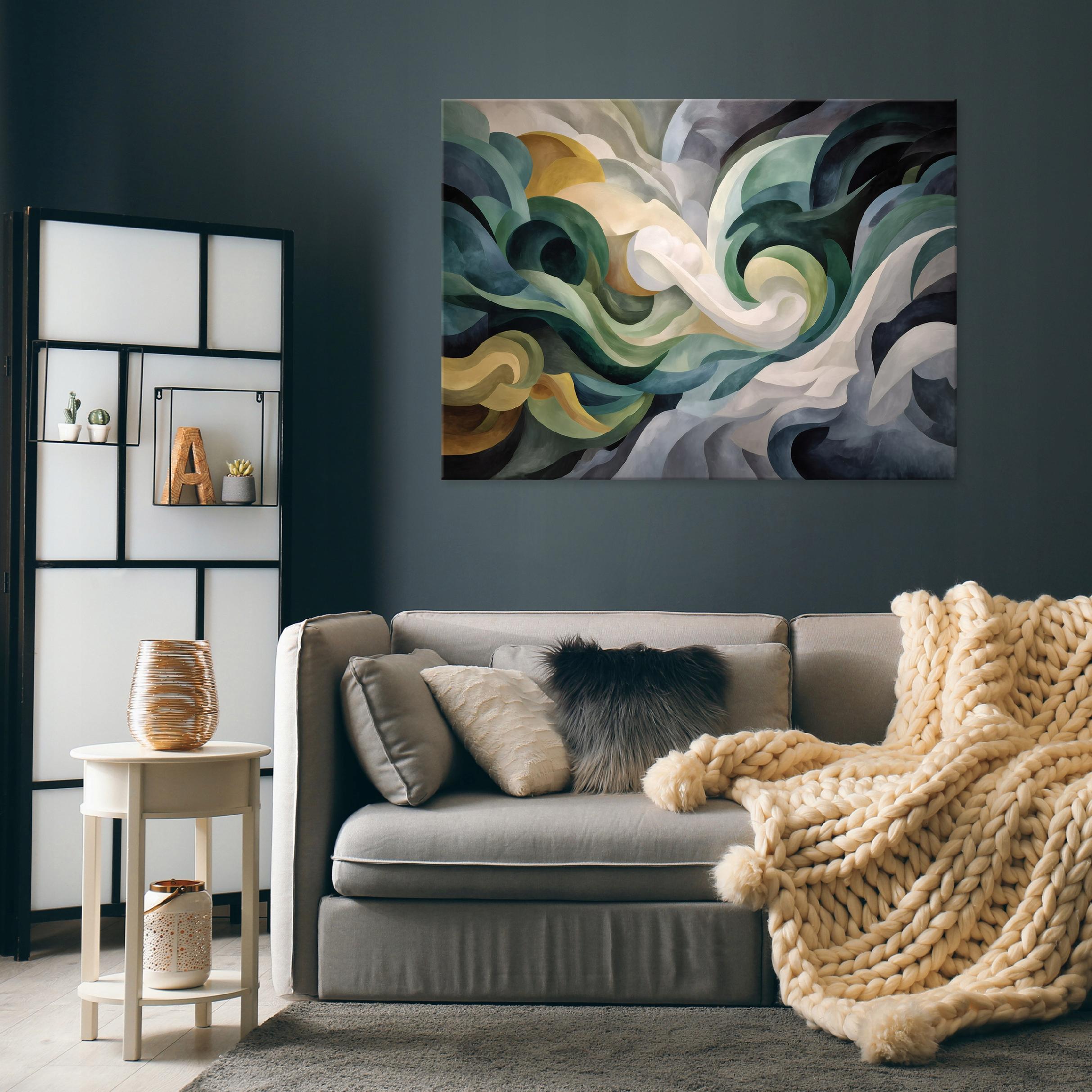 Abstract watercolor painting, modern, for the bedroom or living room, on canvas, 40x30