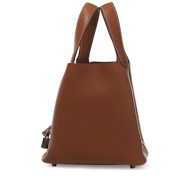 Fauve Barenia Picotin Lock 18 Palladium Hardware