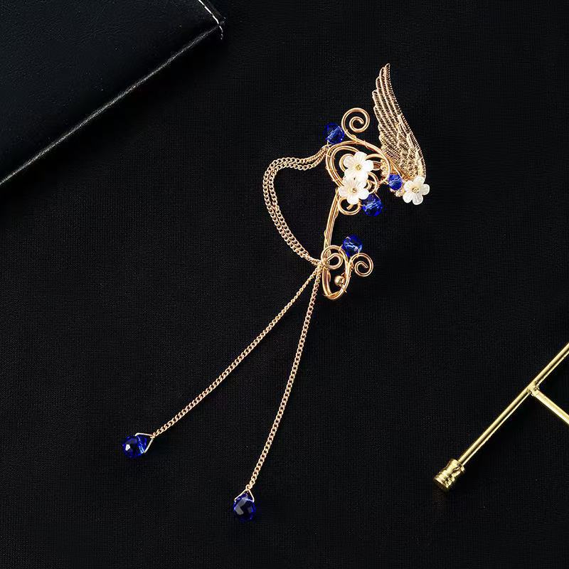 Earclip retro earrings tassel earrings