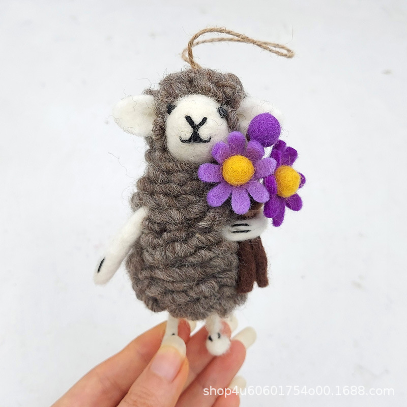 Wool felt pendant cute plush toy