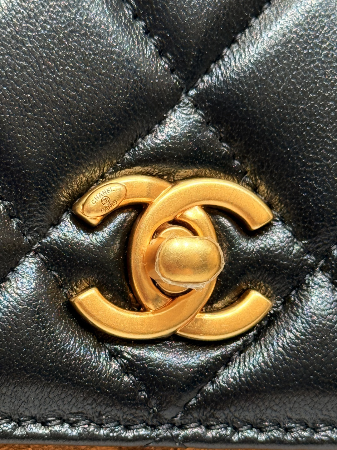 25A Métiers d'Art Lambskin & Suede Calfskin Mini Saddle Crossbody Bag with Gold-Tone Hardware (Model AS5578) - Mocuir