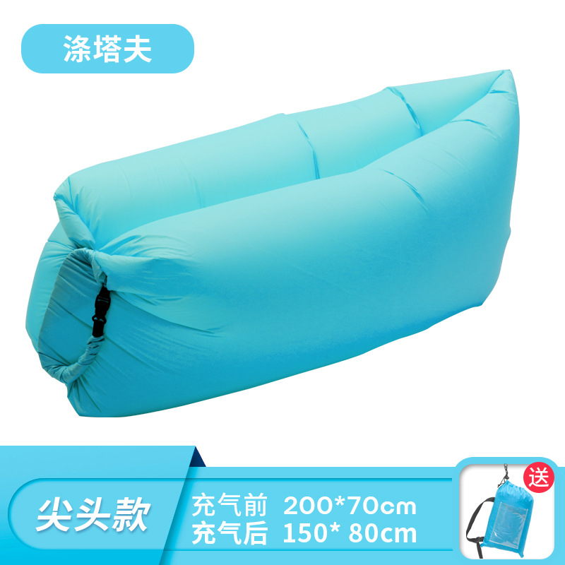 Outdoor Lazy Inflatable Sofa Air Mattress Nap Internet Popular Air Cushion Bed Folding Single Person Portable Camping Chair
