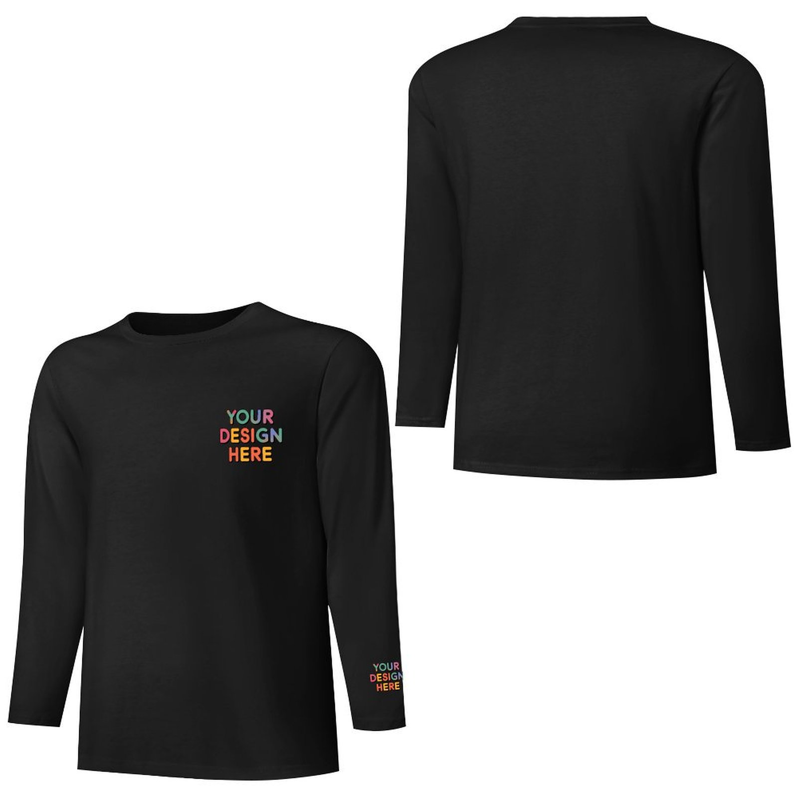 Custom Men’s Premium 160g Pure Cotton Long Sleeved T-Shirt