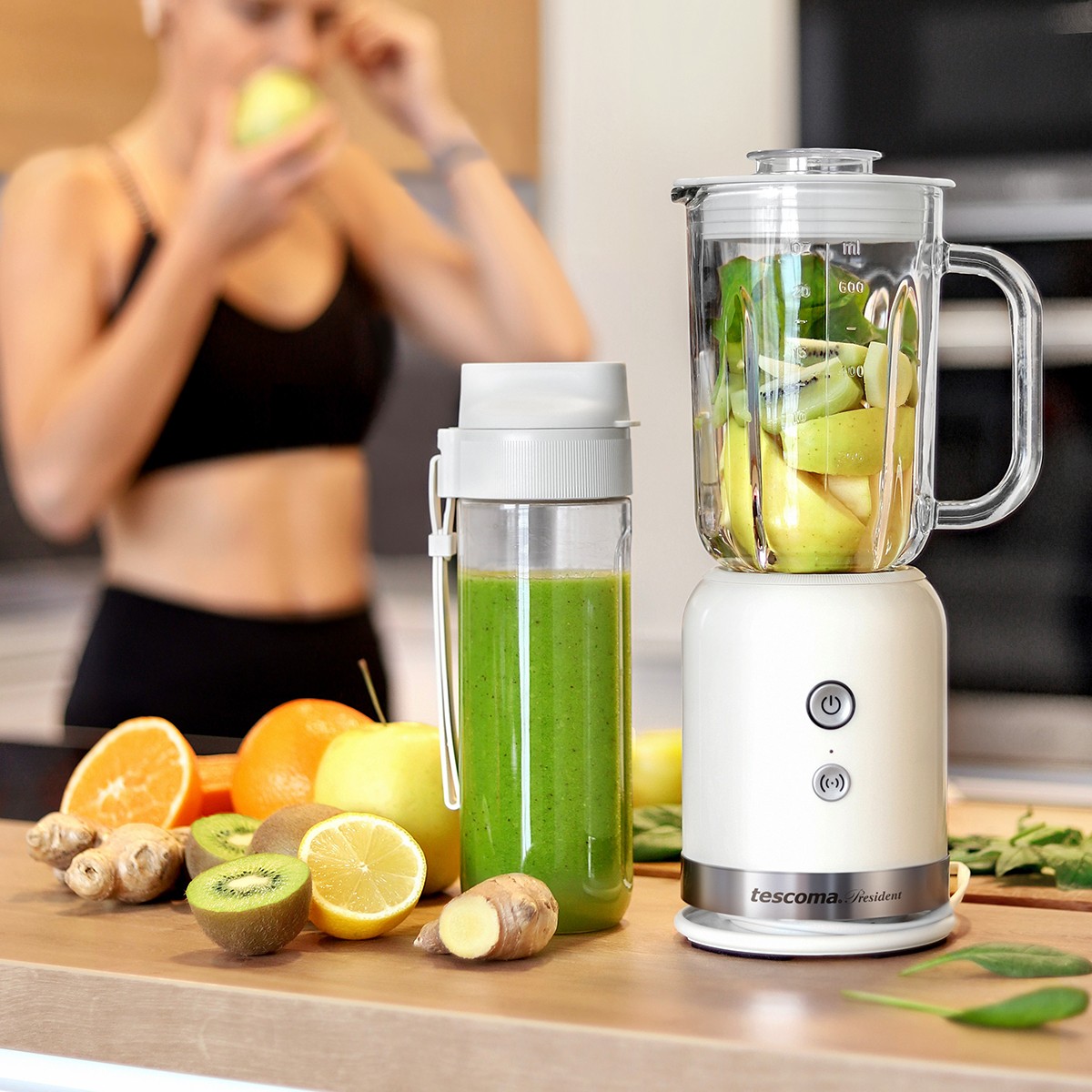Smoothie mixér PRESIDENT 0,6 l, smetanová