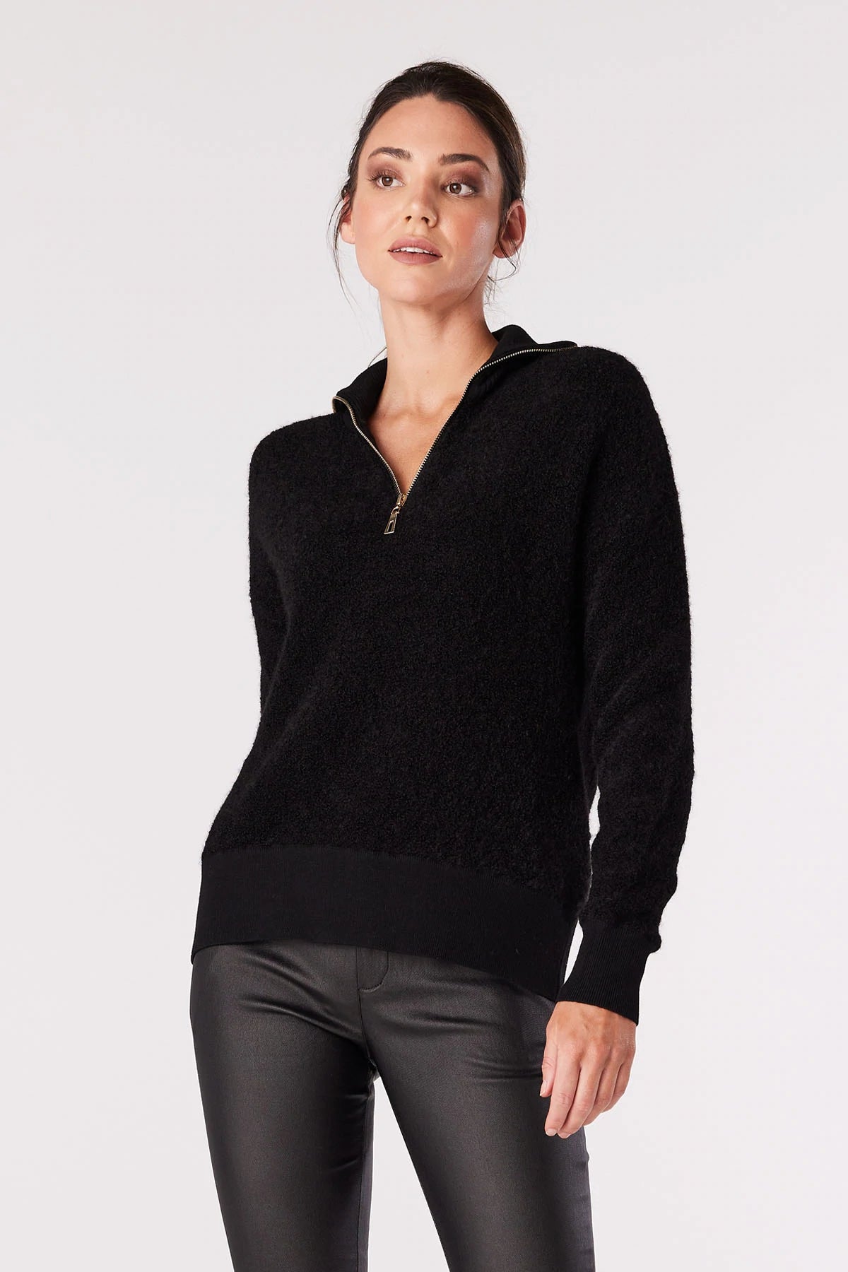 ‌Luxe Alpaca Half-Zip Jumper