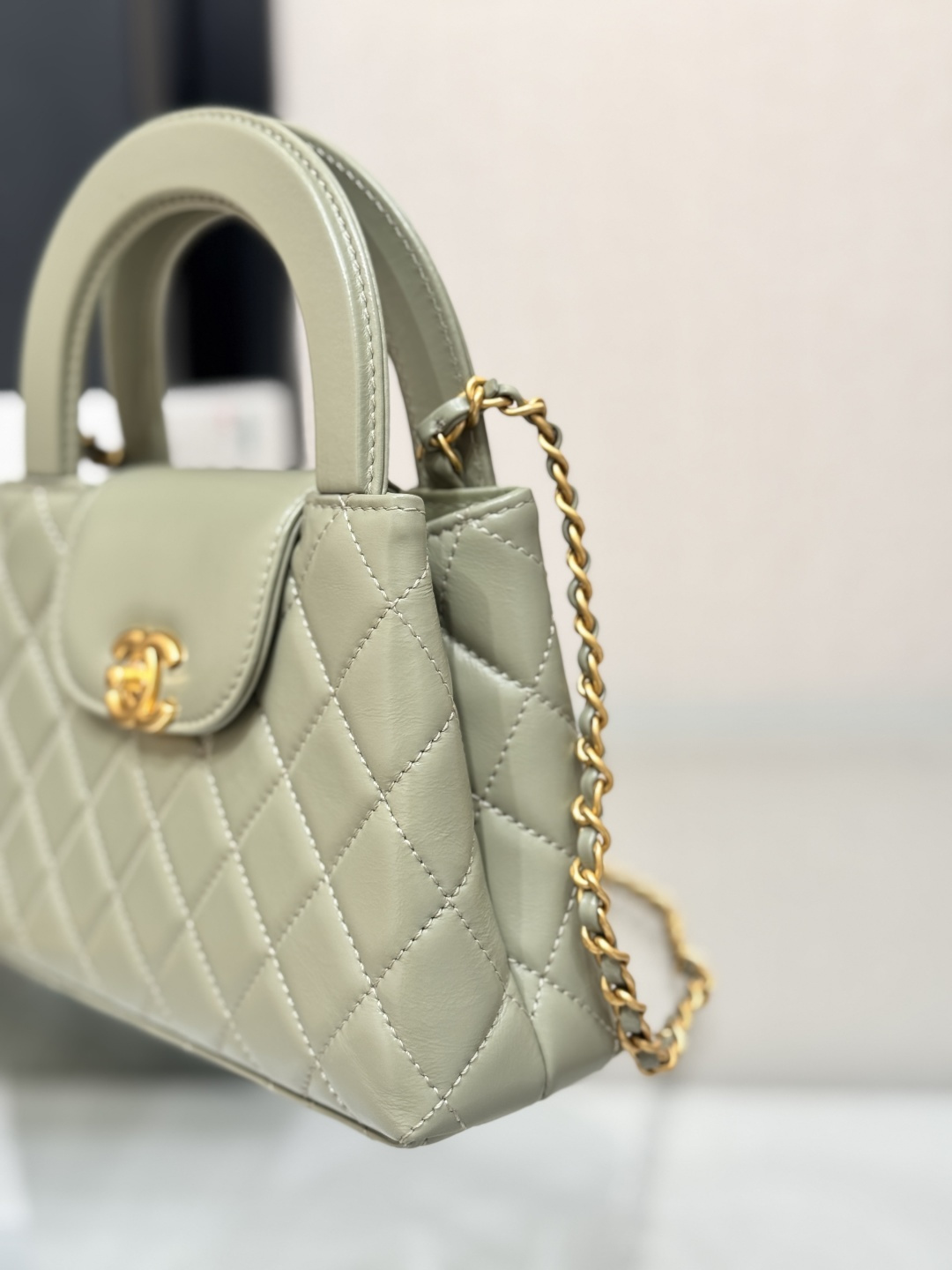 Mini Kelly Bag with Handle（Sage Green） - Mocuir