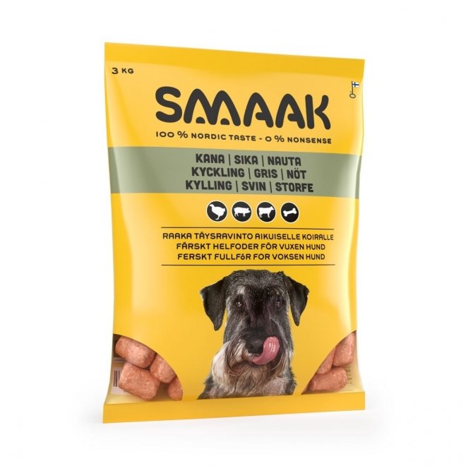 Smaak Raw Complete kylling, svin & storfevom 1kg