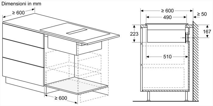 BOSCH - Piano in vetro ceramica ad induzione PVS831B16E-Nero