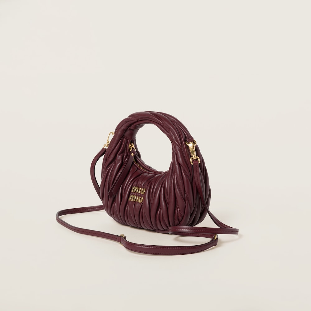 Wander matelassé nappa leather hobo mini-bag