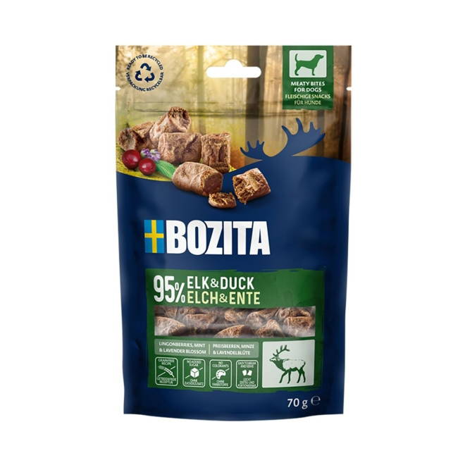 Bozita Dog Meaty Bites Godbiter Elg & And 70g