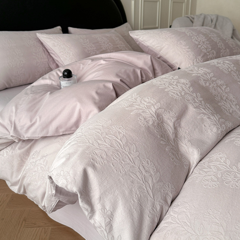 Long-staple cotton bed set of four 100% cotton 60 cotton jacquard quilt cover bed linen