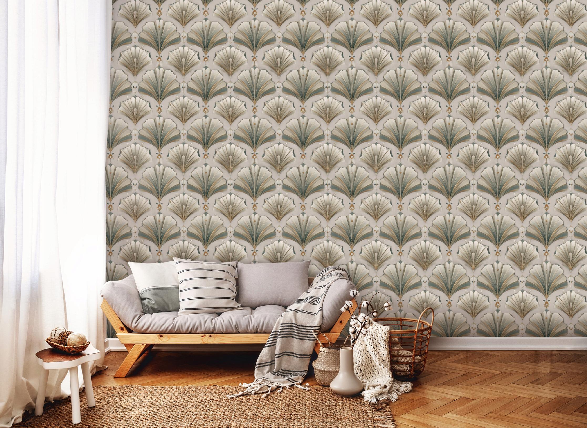 Retro abstract wallpaper on non-woven fabric for living room and bedroom walls