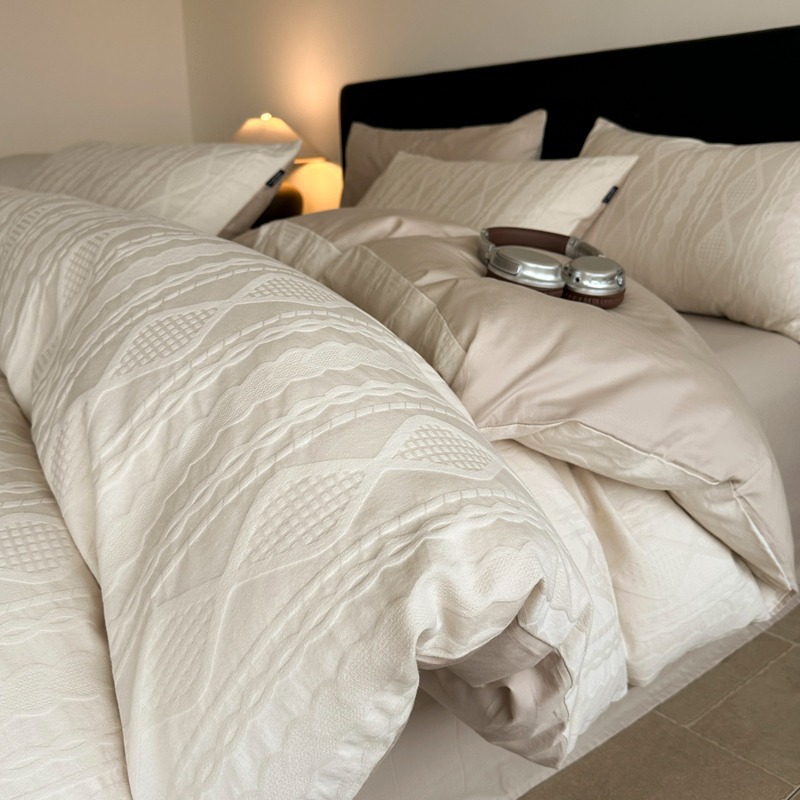 Long-staple cotton bed set of four 100% cotton 60 cotton jacquard quilt cover bed linen