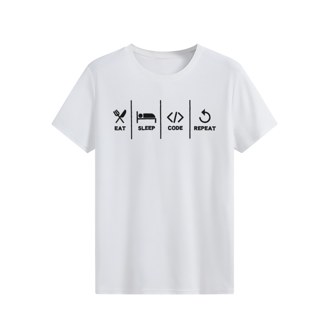 EAT SLEEP CODE REPEAT T-shirt