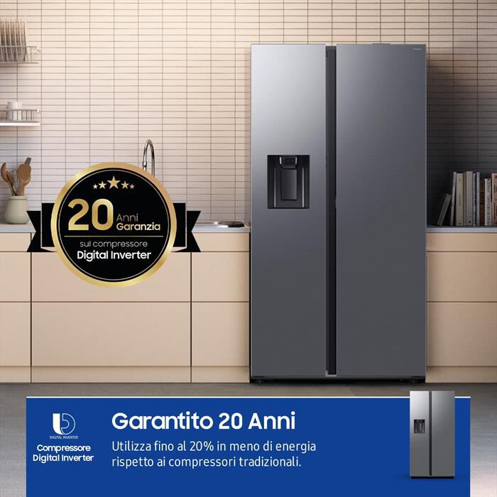 SAMSUNG - Frigorifero side by side RS80F67KCTEF Classe C-Inox