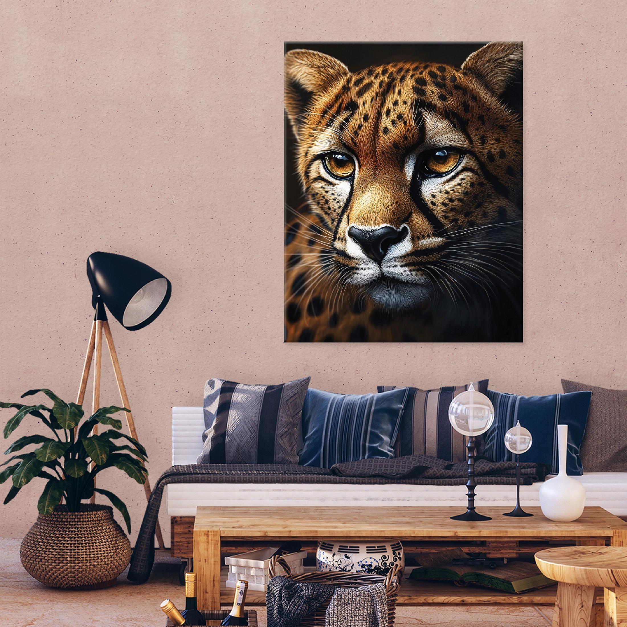 3D painting of a jaguar for the bedroom, living room, or kitchen on canvas (40x30)