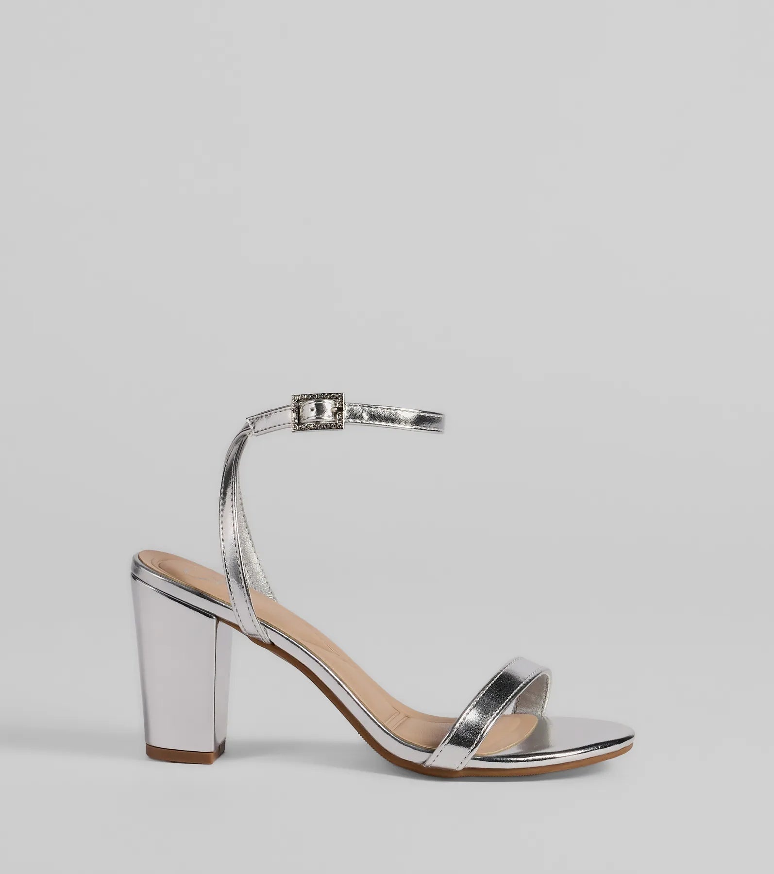 Pretty In Metallic Basic Block Heels