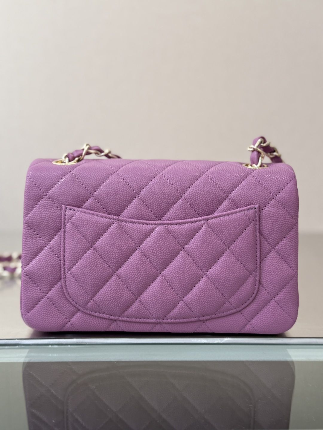 Mini Classic Flap Handbag（Purple） - Mocuir
