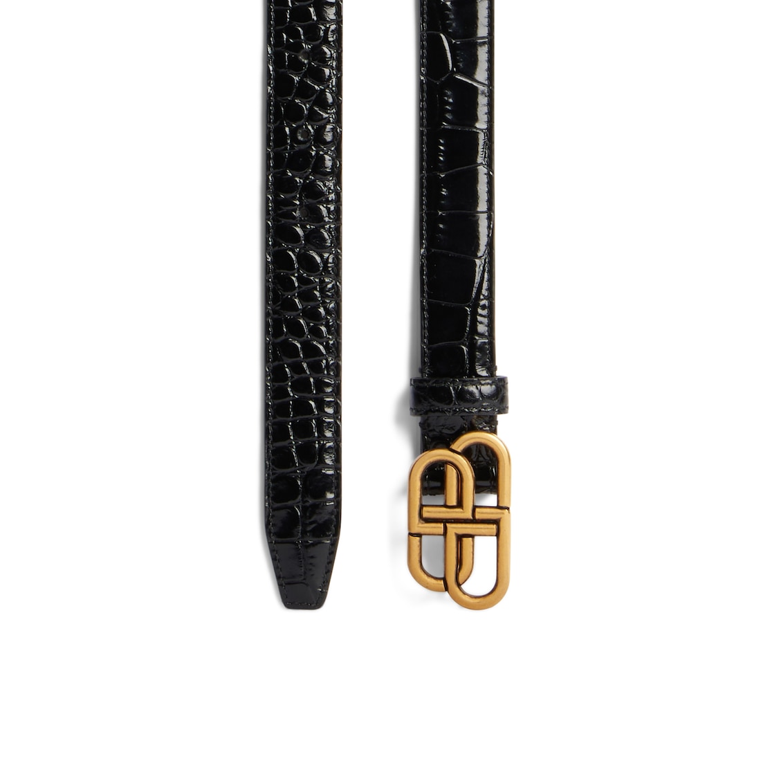 Women’s Bb Thin Belt in Black