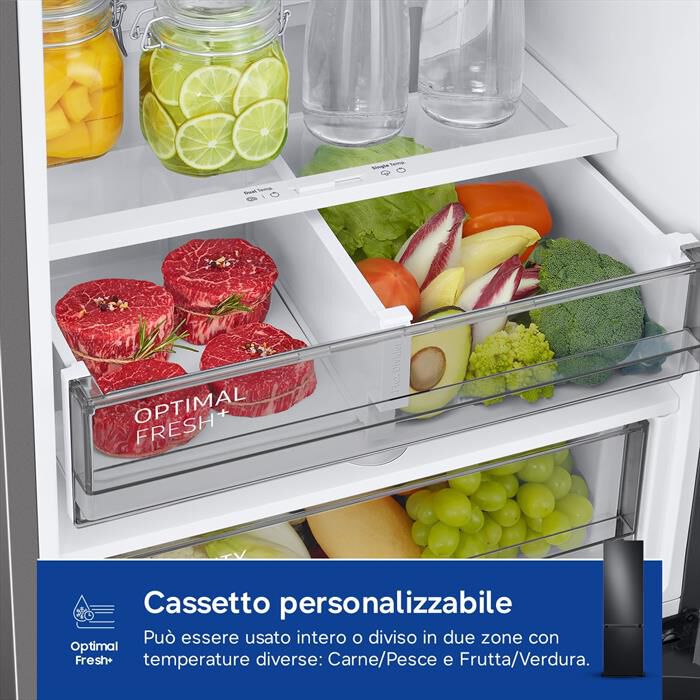 SAMSUNG - Frigorifero combinato RB38C7B6AB1/EF BESPOKE 387l-ANTHRACITE