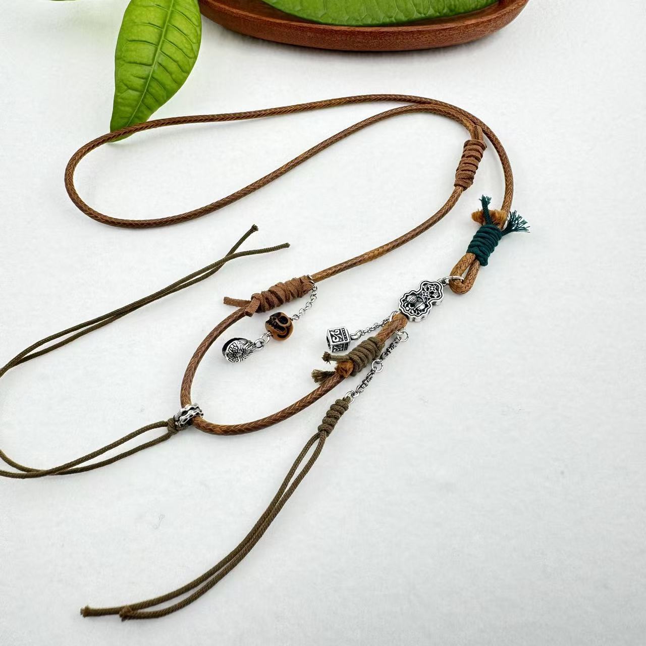 Silver ox bone jewelry versatile style