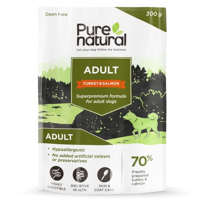 Purenatural Dog Adult Turkey & Salmon 300 g
