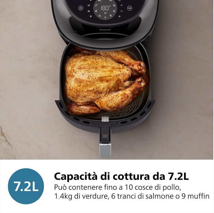 PHILIPS - Friggitrice ad aria AIRFRYER SERIE 3000 NA342/00-Nero