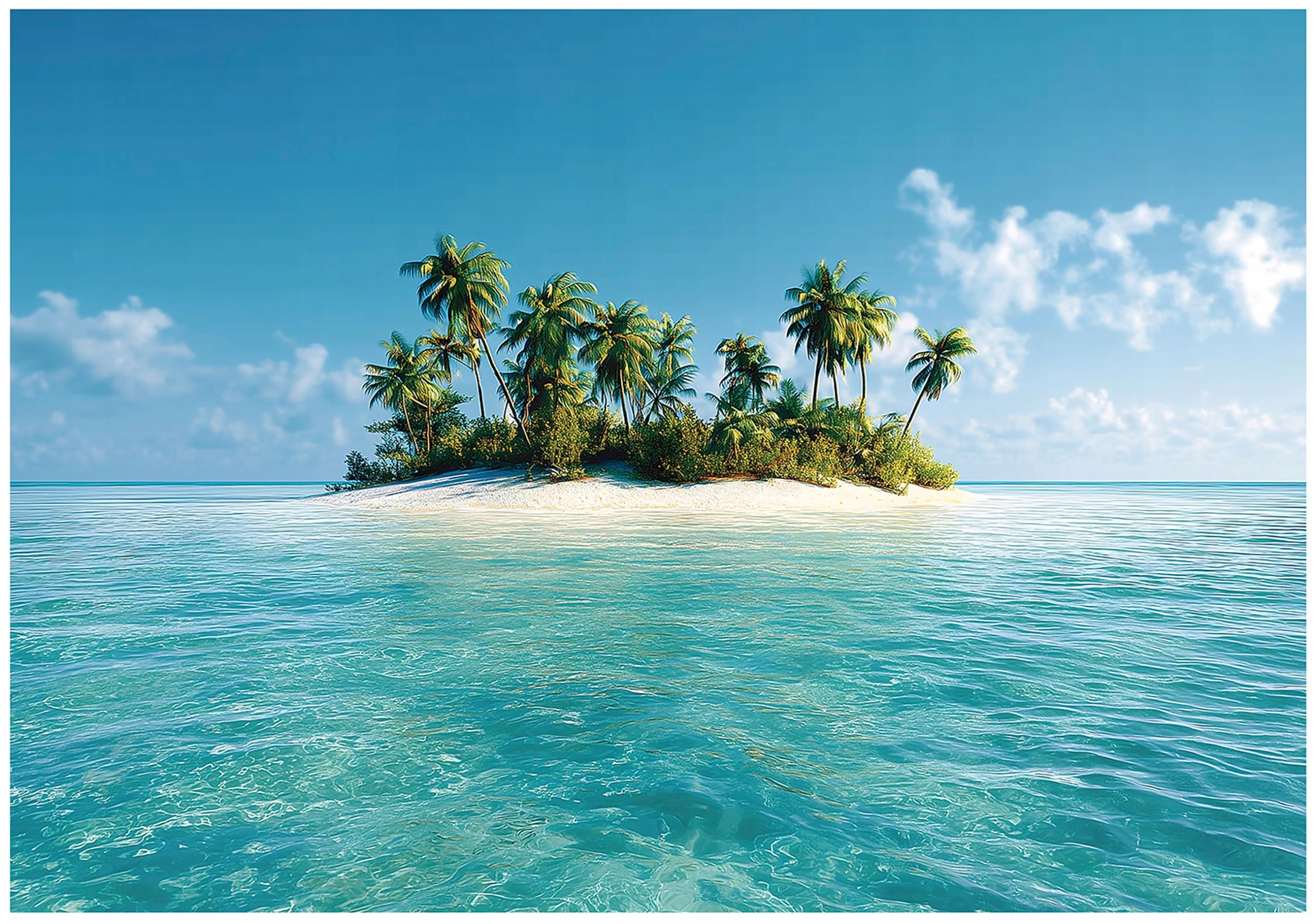 Photo wallpaper island palm trees ocean bedroom living room wallpaper non-woven