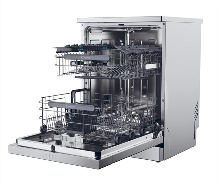 CANDY - Lavastoviglie CF 4E7L0X Classe E 14 coperti-Acciaio inossidabile