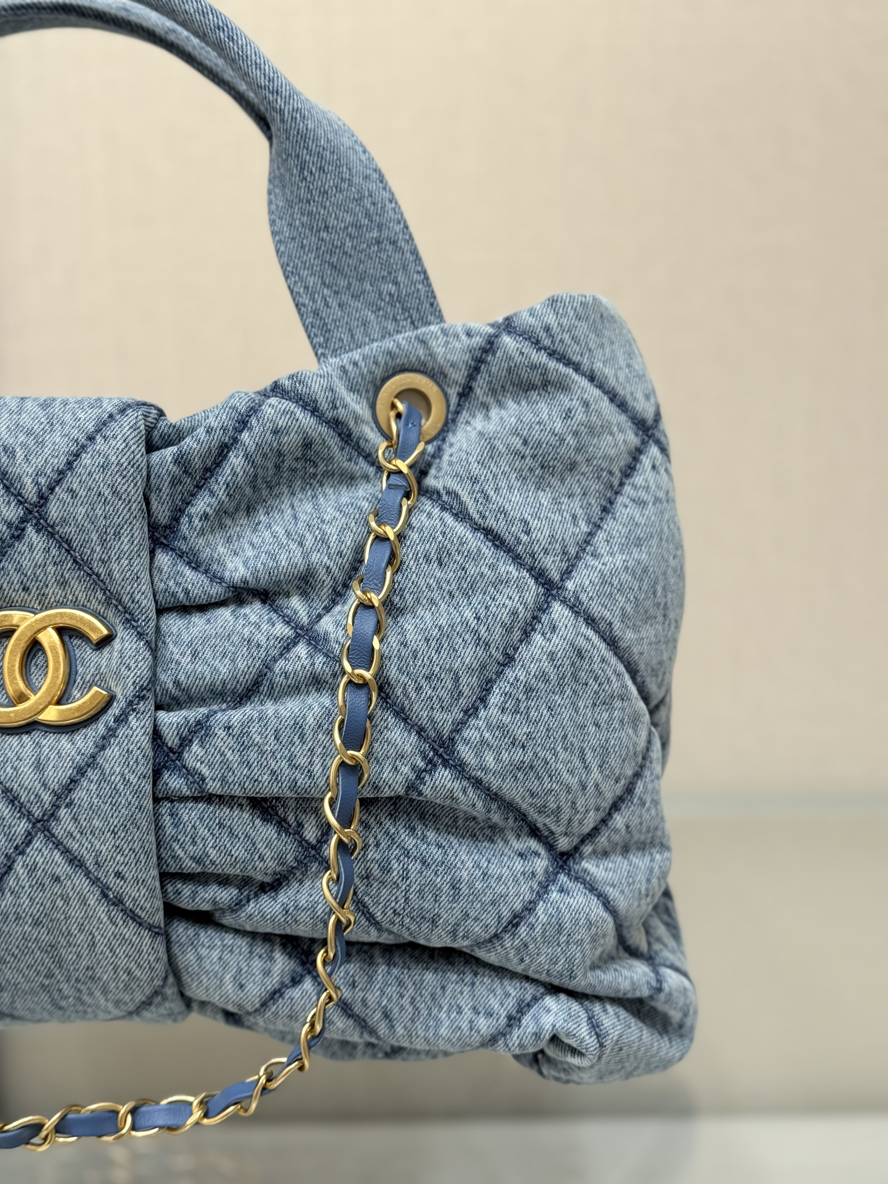 25K Bow Handle Bag（Denim） - Mocuir