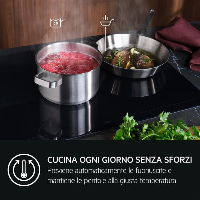 AEG - Piano cottura elettrico TI84IB30IZ 77 cm-Nero