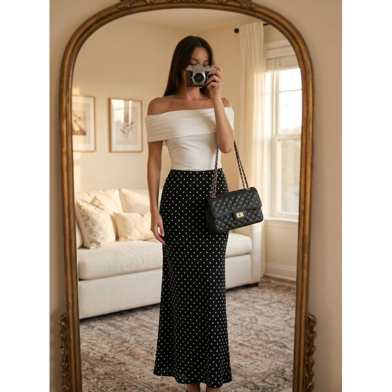 Women's Long Mesh Skirts Elastic