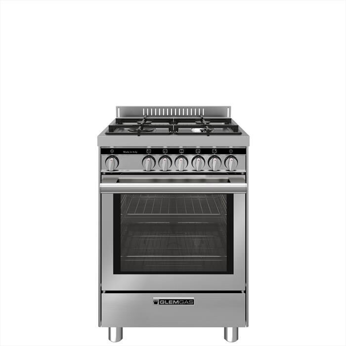 GLEM GAS - Cucina a gas ST664VI Classe A-INOX