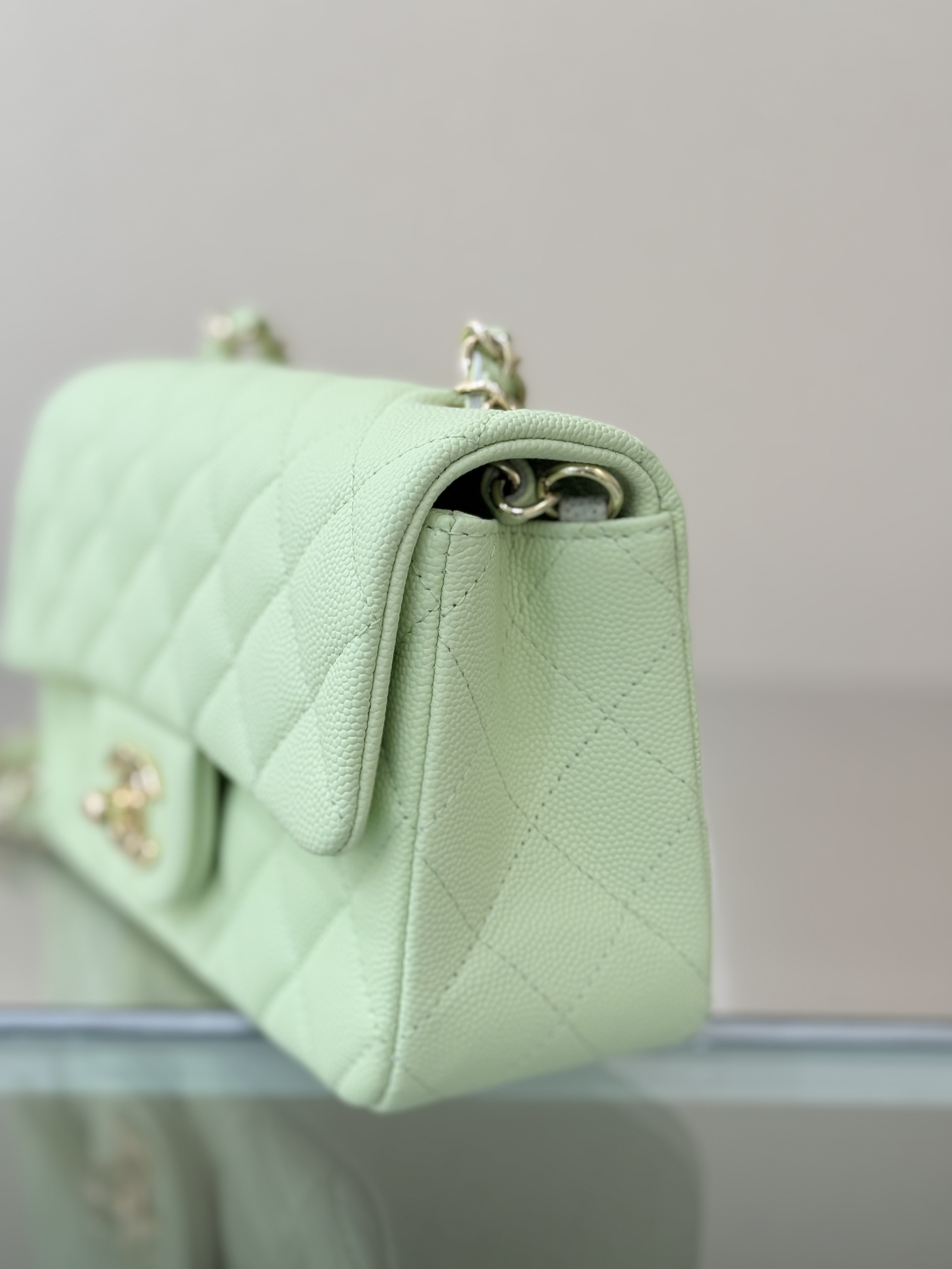 Mini Classic Flap Handbag（Mint Green） - Mocuir