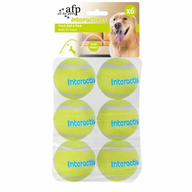 All for Paws Fetch N Treat ekstraballer, 6,5 cm 6 stk
