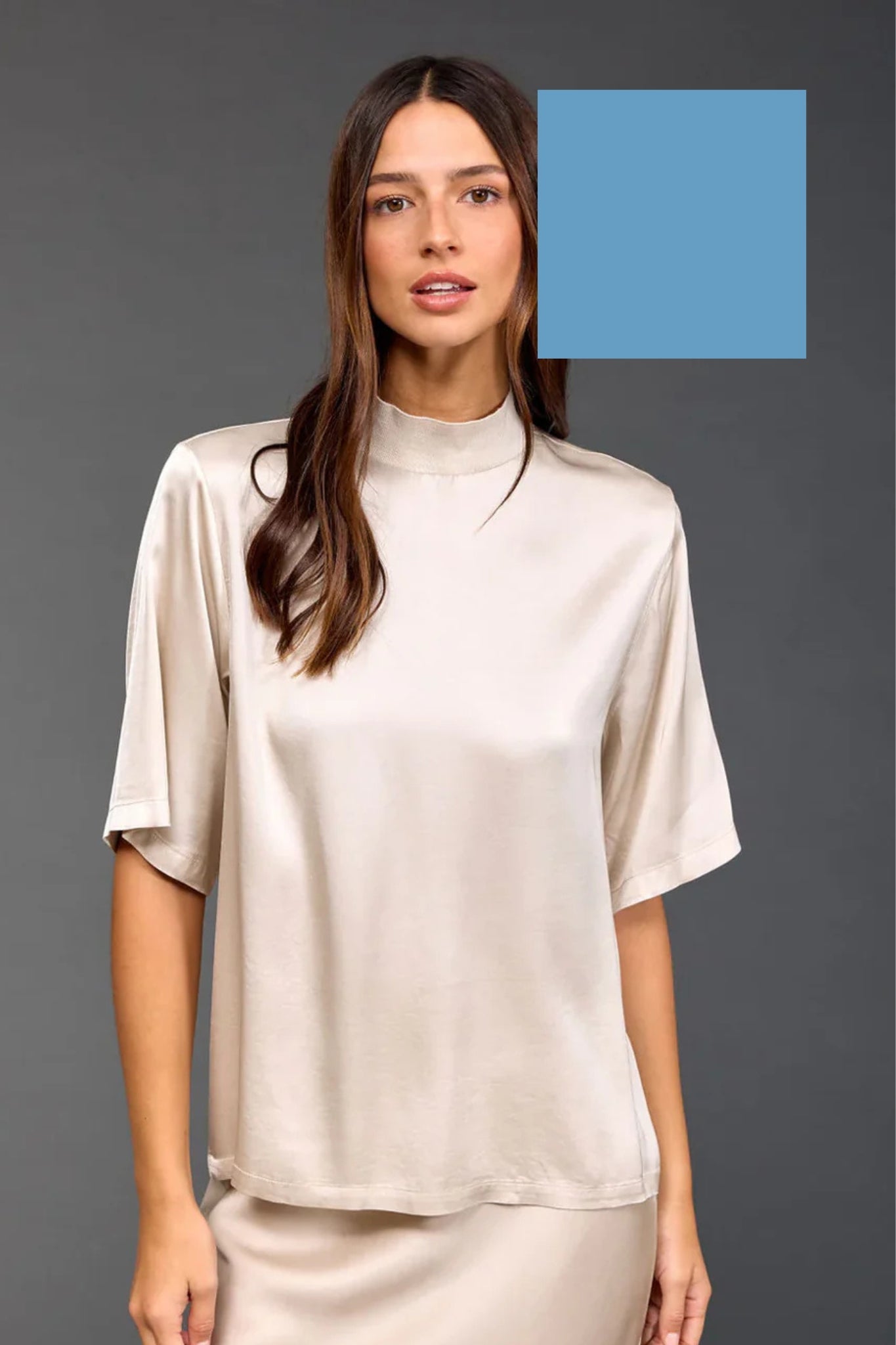 Relaxed Funnel Neck Top