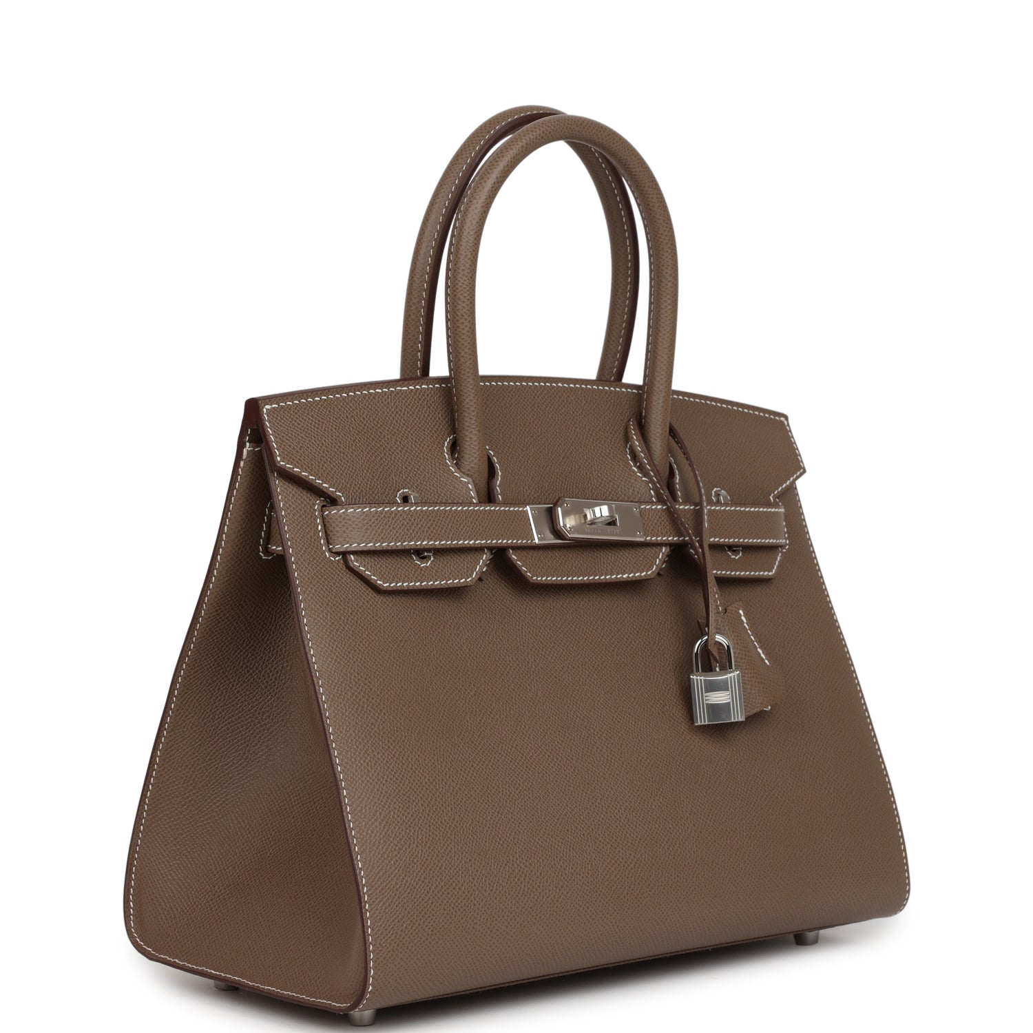 Birkin Sellier 30 Etoupe Epsom Palladium Hardware