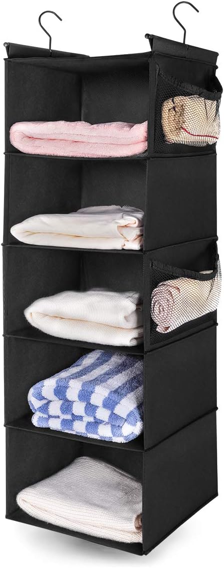 DIVIDERLY 5-Shelf Hanging Closet Organizer