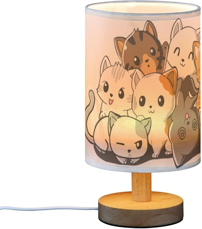 TWINKLETALE Table Lamp Cute Cartoon Cat Kitten Kitty Nightstand Lamp