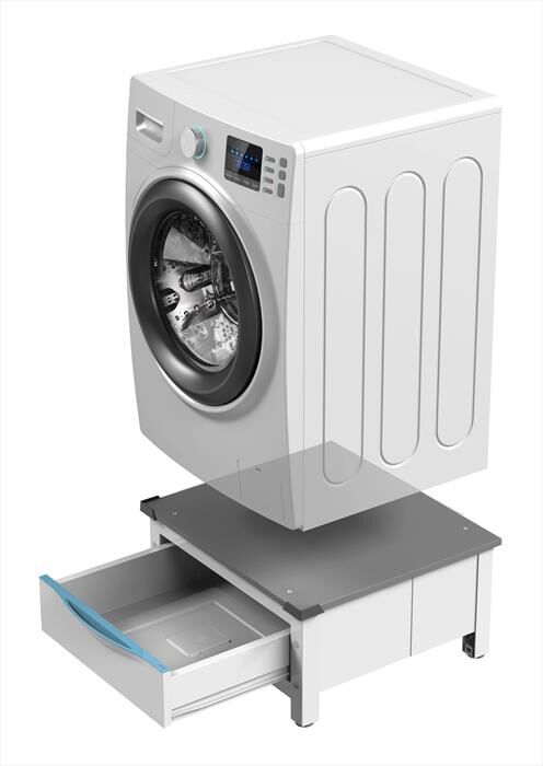 MELICONI - BASE SPACE EXTRA-Struttura bianca, ripiano grig